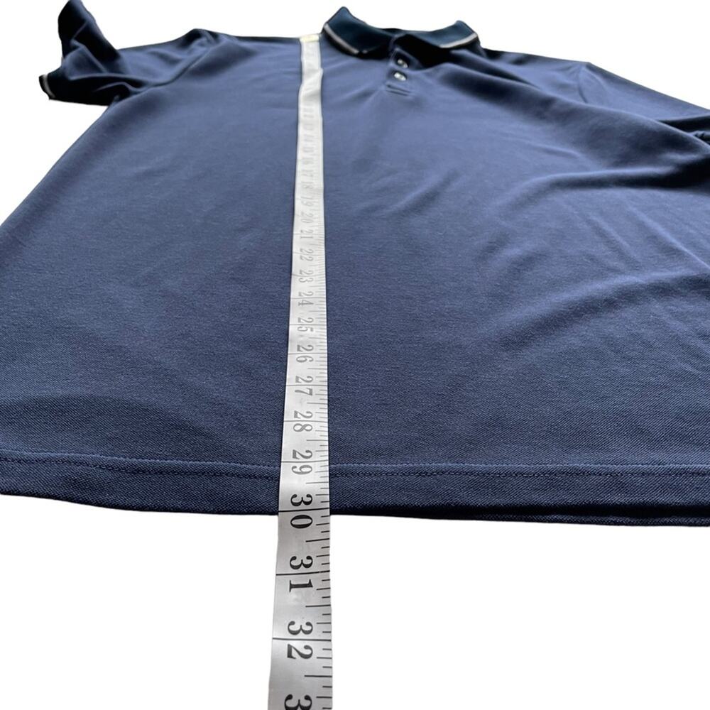 Men's Denim & Flower Ricky Singh Navy Short Sleeve Polo Casual‎ Office Shirt XL - Picture 7 of 7
